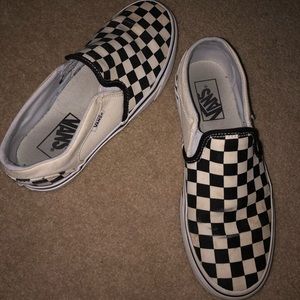 Black and White Checkered Vans sz 6.5 women’s